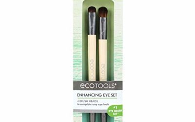 EcoTools Duo Eyeshadow Makeup Brush Set, Define Blend & Smudge, Set of 4 Brush Heads
