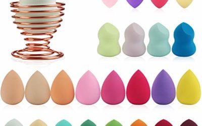 Makeup Blender Sponge, Maredash Colorful Beauty Sponges Latex-free Blender (24pcs Sponges, 1pc Sponge Holder)