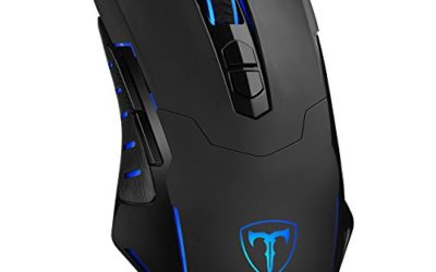 PICTEK Gaming Mouse Wired [7200 DPI] [Programmable] [Breathing Light] Ergonomic Game USB Computer Mice RGB Gamer Desktop Laptop PC Gaming Mouse, 7 Buttons for Windows 7/8/10/XP Vista Linux, Black