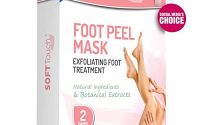 Soft Touch Foot Peel Mask, Exfoliating Callus Remover (2 Pairs Per Box) Cracked Heels, Dead Skin Treatment for Baby Soft Feet