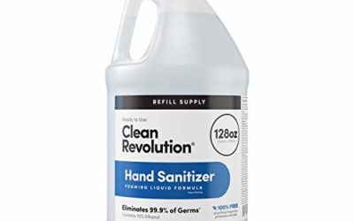 Clean Revolution Hand Sanitizer 128oz Refill Supply Container. Ready to Use Formula. Fragrance Free, 7.2 Lb