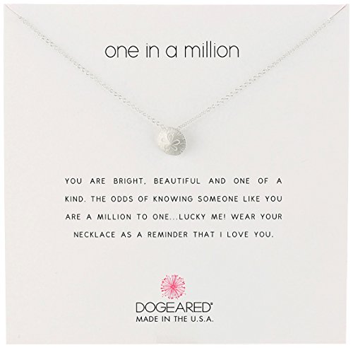 Dogeared Reminders-"One in a Million" Sterling Silver Sand Dollar Charm Necklace, 16" +2" Extender