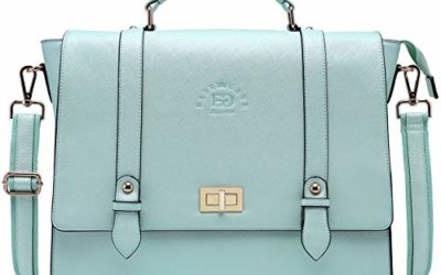 Laptop Briefcase for Women,15.6 Inch Work Tote Bag Trendy Computer Bag Business College Satchel Purse with Professional Protection Padded Compartment for Work School Travel,Mint
