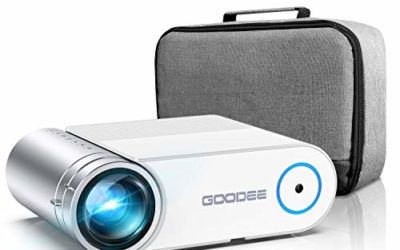 Projector, GooDee 2020 Upgrade G500 Mini Video Projector, Max 200" Portable Movie Projector with Carry Bag, Home Theater Projector Support 1080P, Compatible with Fire Stick, PS4, Phone