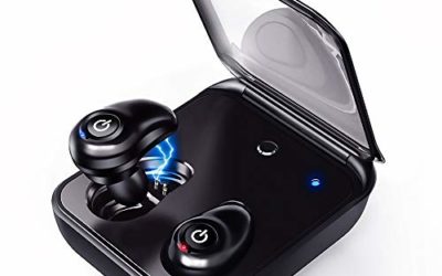 Cordless Earbuds, Bluetooth 5.0 Earphones with 2000mAh Charging Case, Bluetooth Earbuds for Android iPhone with Microphone Hi-Fi Sound Stereo One-Step Pairing/One-Button Control