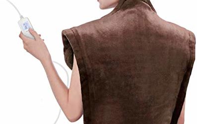 Slidifix Heating Pad for Back and Shoulder Pain – 24 x 33 inches Heat Pad &ndash; 5 Different Heat Settings for Cramp Relief &ndash; Cures Sports Soreness &ndash; Auto Shut Off &ndash; Flexible Adjustment