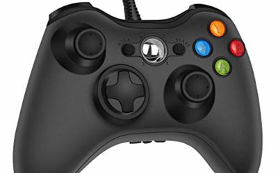 RegeMoudal 360 PC Game Wired Controller for Microsoft Xbox 360 and Windows PC (Windows 10/8.1/8/7) with Dual Vibration and Ergonomic Wired Game Controller (Black 1)