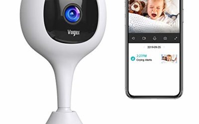 Voger Baby Monitor Camera with Crying Alerts and 2-Way Audio 1080P WiFi Home Security Camera with Motion Detection Night Vision, Compatible with Alexa/Cloud Service/iOS and Android System
