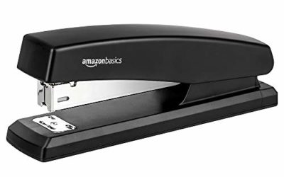 AmazonBasics 10-Sheet Capacity, Non-Slip, Office Stapler with 1000 Staples, Black