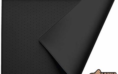 Gorilla Grip Silicone Pet Feeding Mat, Easy Clean, Large, 23×15, Dishwasher Safe, Waterproof, Raised Edges, Pets Placemat Tray Mats to Stop Dog and Cat Food Spills and Water Bowl Messes, Black