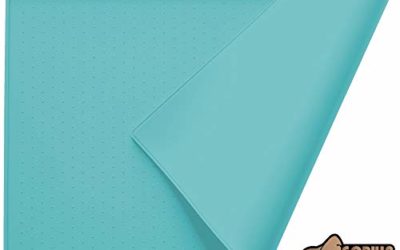 Gorilla Grip Silicone Pet Feeding Mat, Easy Clean, Large, 23×15, Dishwasher Safe, Waterproof, Raised Edges, Pets Placemat Tray Mats to Stop Cat and Pet Food Spills and Water Bowl Messes, Turquoise