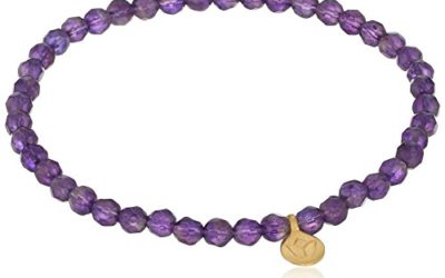 Amethyst Mini Lotus Stretch Bracelet