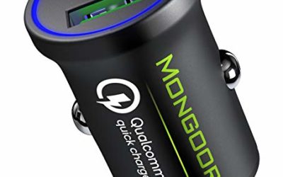 Metal Car Charger by MONGOORA – Qualcomm Quick Charge 3.0 Dual USB 6A/36W Fast Car Charger Adapter – Two Ports QC 3.0 3A – Compatible with Any iPhone – Galaxy S20 S10 S9 S8 S7 Note LG Nexus etc.