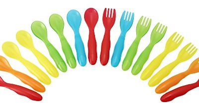 The First Years Take & Toss Flatware for Kids, 16 pieces