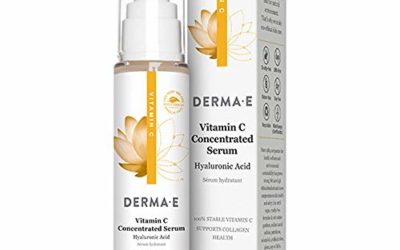 DERMA E Vitamin C Concentrated Serum with Hyaluronic Acid, Antioxidant Protection, Boots Hydration, Anti-Aging Properties, 2oz