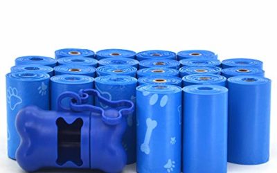 Best Pet Supplies Dog Poop Bags for Waste Refuse Cleanup, Doggy Roll Replacements for Outdoor Puppy Walking and Travel, Leak Proof and Tear Resistant, Thick Plastic – Blue (Unscented), 360 Bags