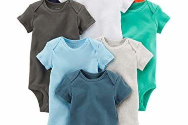 Carter's Baby Boys' 8-Pack Short-Sleeve Bodysuits, Assorted Pack, 3M