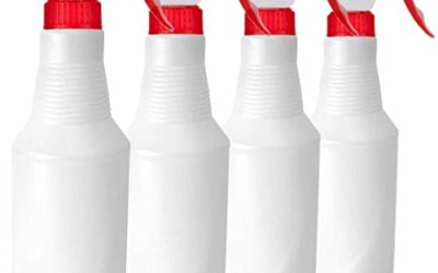 LiBa Spray Bottle (4 Pack,16 Oz), Commercial Grade/Industrial/Household Use, No Leak and Clog, Adjustable Nozzle, Bleach/Vinegar/BBQ/Rubbing Alcohol Safe, Squirt Spritzer Empty Bottle