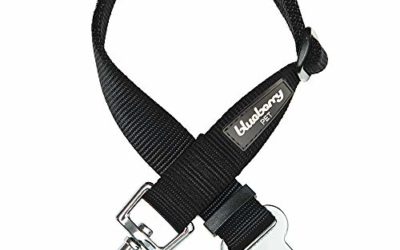 Blueberry Pet Essentials 19 Colors Classic Dog Seat Belt Tether for Dogs Cats, Black, Durable Safety Car Vehicle Seatbelts Leads Use with Harness