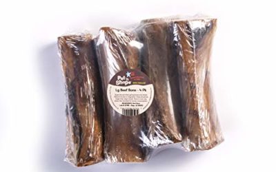 Pet 'n Shape Beef Bone Treat – Made & Sourced in The USA – All Natural Dog Chewz, Large, 4 Count