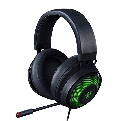 Razer Kraken Ultimate RGB USB Gaming Headset: THX 7.1 Spatial Surround Sound – Chroma RGB Lighting – Retractable Active Noise Cancelling Mic – Aluminum & Steel Frame – For PC – Classic Black