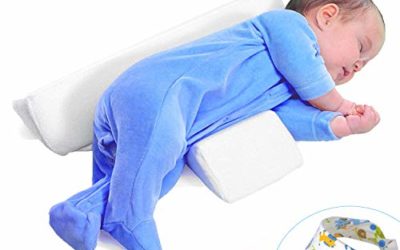 kylin4835 Baby Wedge Pillow for Side Sleeping, Baby Sleep Pillow Anti-Roll for Newborn, Infant Side Sleep Positioner (White)
