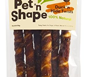 Pet 'n Shape Duck Hide Twist- All Natural Dog Treat, Duck, Large, 6 Count