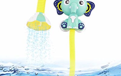 Fajiabao Shower Bath Toys for Kids Bathtub Games Infant Electric Elephant Head Sucker Baby Accessories Water Games Adjustable Sprinkler in Tub or Sink Bathroom for Preschool Boys Girls