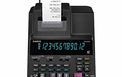 Casio Office Products DR-270R Heavy-Duty Printing Calculator, Black
