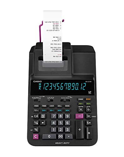 Casio Office Products DR-270R Heavy-Duty Printing Calculator, Black