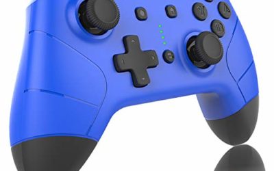 Wireless Pro Controller for Nintendo Switch – JYSW Wireless Remote Controller Gamepad Joypad Joystick for Nintendo Switch Console/Switch Lite, Support Manual & Auto Turbo | Dual Shock | Gyro Axis Blue
