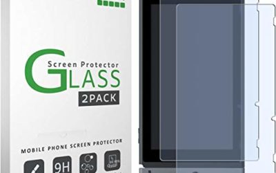 amFilm Tempered Glass Screen Protector for Nintendo Switch 2017 (2-Pack)