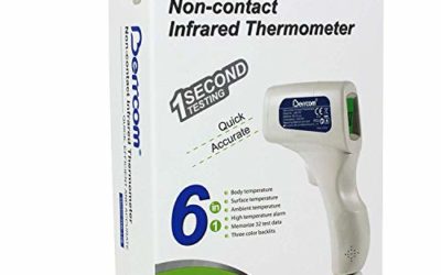 Berrcom No-Contact Infrared Forehead Thermometer Medical Grade Baby Fever Check Thermometer 4 in 1 Multifunctional Fever Alarm Memory Recall for Kids Infant Adult with FDA and CE (Renewed)