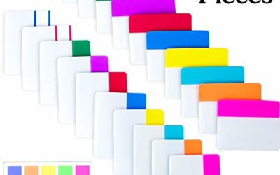 500 Pieces Tabs 2 Inch Sticky Index Tabs, Writable and Repositionable File Tabs Flags Colored Page Markers Labels for Reading Notes, Books and Classify Files, 21 Sets 10 Colors (2 inch)