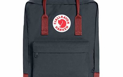 Fjallraven, Kanken Classic Backpack for Everyday, Black/Ox Red