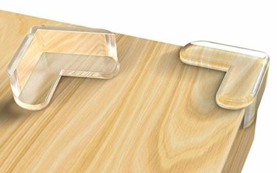 CalMyotis Corner Protector, Baby Proofing Corner Guards, Soft and Transparent, 100% Covered Adhesive, Improved Tasteless Corner Covers for Furniture Sharp Corner, 12 Count