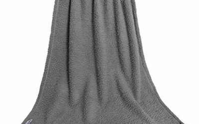 furrybaby Premium Fluffy Fleece Dog Blanket, Soft and Warm Pet Throw for Dogs & Cats (X Large (41×65), Grey Blanket)