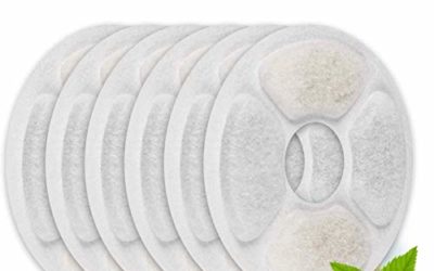EPICKA Pet Fountain Filters, Carbon Replacement Filter for 67oz/2L Automatic Pet Fountain Cat Water Fountain Dog Water Dispenser, Pack of 6 (Pack of 6)