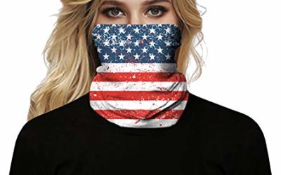 Maisolly 4th of July Face Covering Women American Flag Neck Gaiter Patriotic Face Covers Bandana Neck Gaiter Stars Stripes Covering Gaiter Cloth Cover