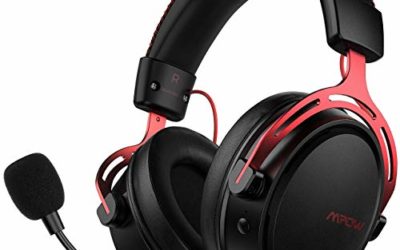 Mpow Air I Wireless Gaming Headset – PS4 Headset with Double Chamber Drivers, Detachable Noise Cancelling Microphone, Memory Foam Gaming Headphones