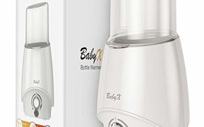 BabyX Fast Bottle Warmer For Breastmilk, Infant Formula, Baby Food Heater Quickly Warm and Sterilizer, Sanitize Pacifiers and Fits Most Bottle Size [Built-in Smart Temp. Controller]