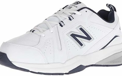 New Balance Men's 608 V5 Casual Comfort Cross Trainer, White/Navy, 11.5 M US