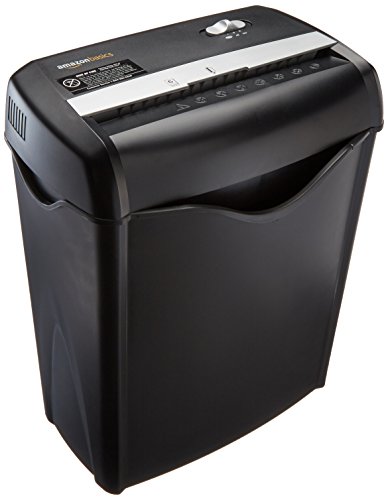 AmazonBasics 6-Sheet Cross-Cut Paper and Credit Card Home Office Shredder