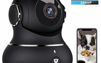 Indoor Security Camera, [2020 Update] Littlelf 1080P Home WiFi Wireless IP Camera for Pet/Baby Monitor with Motion Tracking, 2-Way Audio, Night Vision, Cloud Service, Works with Alexa (Black)