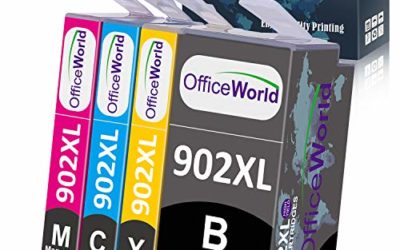 OfficeWorld Compatible Ink Cartridges Replacement for HP 902XL 902 XL Used for OfficeJet Pro 6968 6978 6958 6962 6960 6970 6979 6954 6975 Printer, 4-Pack (1 Black, 1 Magenta, 1 Cyan, 1 Yellow)
