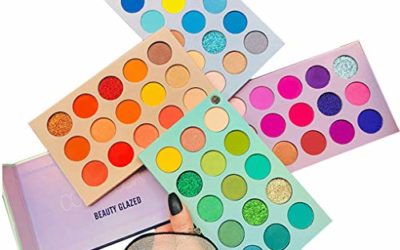 60 Colors Eyeshadow Palette, 4 in1 Color Board Makeup Palette Set Highly Pigmented Glitter Metallic Matte Shimmer Natural Ultra Eye Shadow Powder Easy to Blend