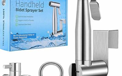 【 2020 New Version】Handheld Bidet Toilet Sprayer, Premium Stainless Steel Bathroom Bidet Sprayer Set, Baby Cloth Diaper Sprayer with Superior Complete Accessories, Support Wall or Toilet Mount