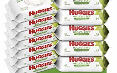 Huggies Natural Care Sensitive Baby Wipes, Unscented, 12 Flip-Top Packs (768 Wipes Total)