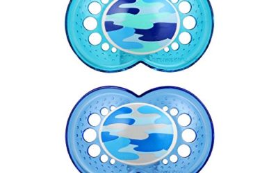 MAM Camo Pacifier (2 pack, 1 Sterilizing Pacifier Case), Pacifiers 16 Plus Months, Baby Boy Pacifier, Best Pacifiers for Breastfed Babies