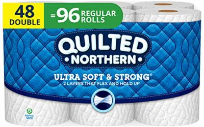 Quilted Northern Ultra Soft and Strong Toilet Paper, Double Rolls, 48 Count of 164 2-Ply Sheets Per Roll, White